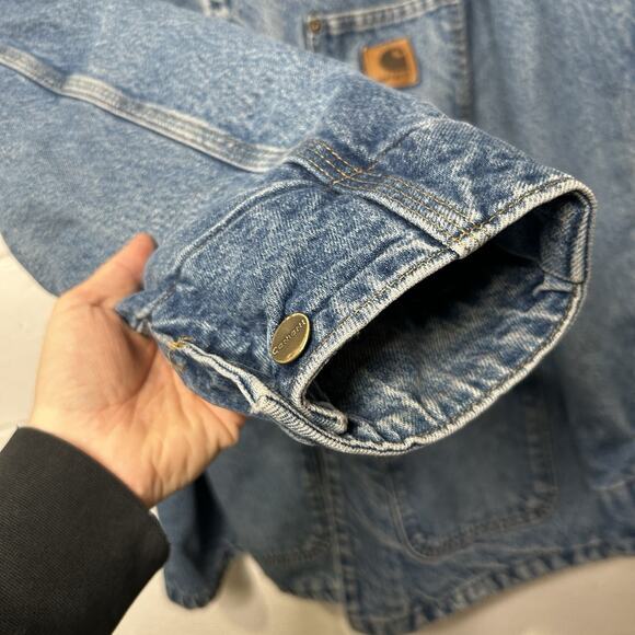 Vintage Carhartt Blanket-Lined Chore Jacket “Denim” C59 DST - Picture 5 of 8
